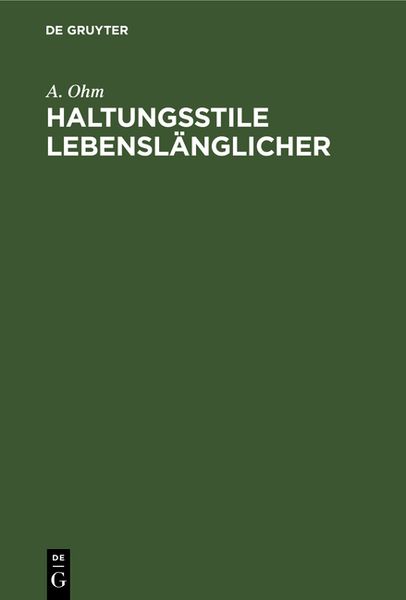 Produktbild: Haltungsstile Lebensl&auml;nglicher
