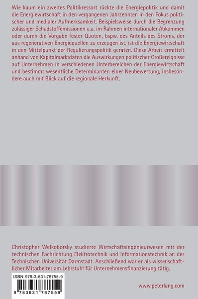 Produktbild: Auswirkungen gesetzlicher Neuerungen und politischer Unsicherheit auf die Energiewirtschaft