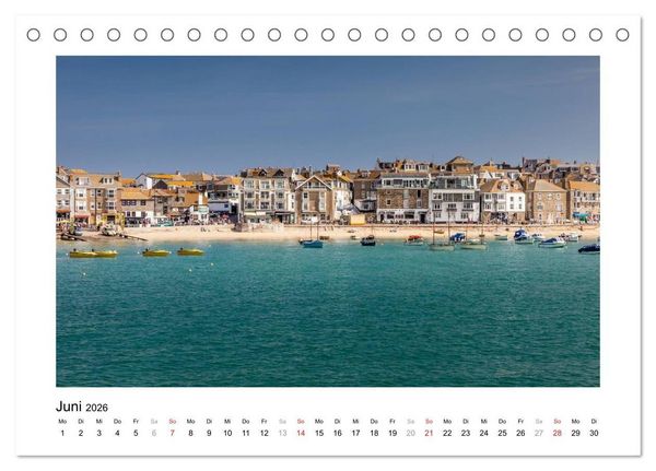 Produktbild: Cornwall - Land zwischen den Meeren (Tischkalender 2026 DIN A5 quer), CALVENDO Monatskalender