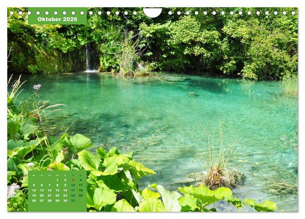 Produktbild: Erlebe mit mir die Wasserwelt der Plitvicer Seen (Wandkalender 2026 DIN A4 quer), CALVENDO Monatskalender