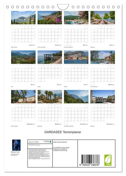 Produktbild: GARDASEE Terminplaner (Wandkalender 2026 DIN A4 hoch), CALVENDO Monatskalender
