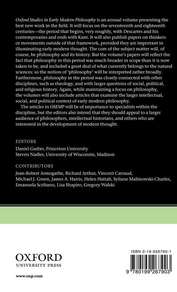 Produktbild: Oxford Studies in Early Modern Philosophy