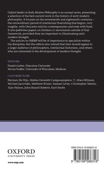 Produktbild: Oxford Studies in Early Modern Philosophy, Volume 5