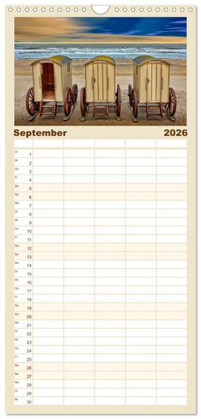 Produktbild: Familienplaner 2026 - Mein Ostfriesland mit 5 Spalten (Wandkalender, 21 x 45 cm) CALVENDO