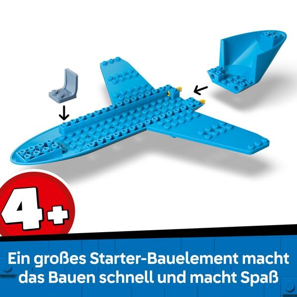 Produktbild: LEGO City 60492 Passagierjet, Bauset mit Spielzeugflieger, Rollenspiele f&uuml;r Kinder ab 4 Jahren