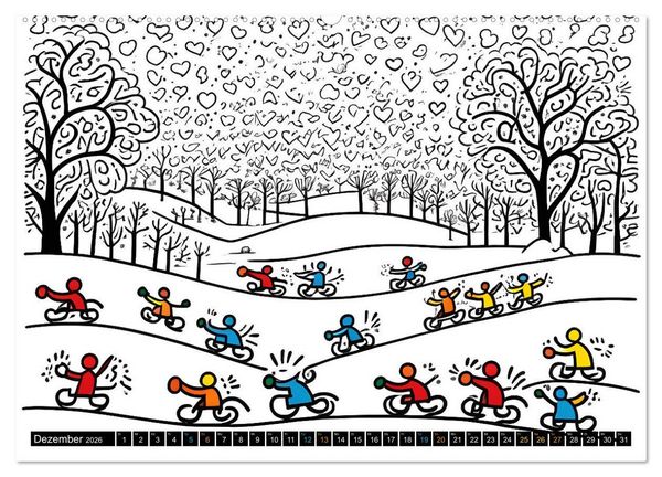 Produktbild: Comics f&uuml;r Kinder . Kinder lieben Abwechslung (hochwertiger Premium Wandkalender 2026 DIN A2 quer), Kunstdruck in Hochglanz
