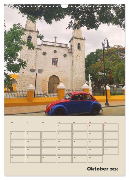 Produktbild: Mexiko Yucat&aacute;n Terminplaner (Wandkalender 2026 DIN A3 hoch), CALVENDO Monatskalender