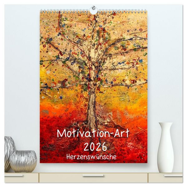 Produktbild: Motivation-Art 2026 (hochwertiger Premium Wandkalender 2026 DIN A2 hoch), Kunstdruck in Hochglanz