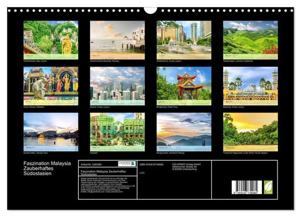 Produktbild: Faszination Malaysia Zauberhaftes S&uuml;dostasien (Wandkalender 2026 DIN A3 quer), CALVENDO Monatskalender