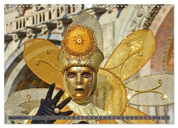 Produktbild: BUNT . PR&Auml;CHTIG . FARBENFROH . Das ist der Karneval in Venedig (Wandkalender 2026 DIN A3 quer), CALVENDO Monatskalender