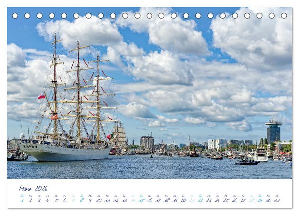 Produktbild: SAIL Amsterdam (Tischkalender 2026 DIN A5 quer), CALVENDO Monatskalender