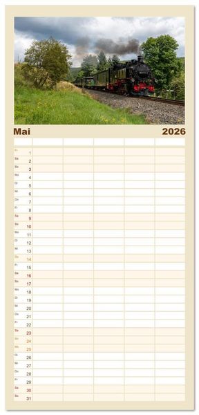 Produktbild: Familienplaner 2026 - Volldampf voraus! mit 5 Spalten (Wandkalender, 21 x 45 cm) CALVENDO