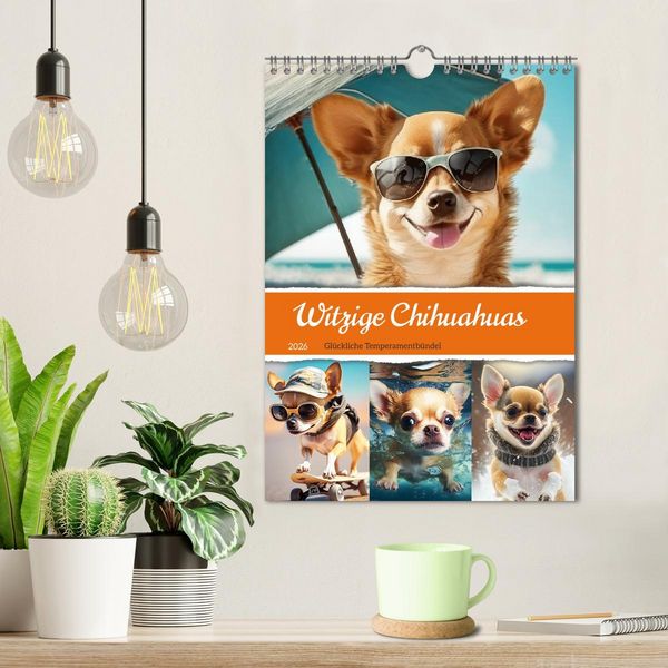Produktbild: Witzige Chihuahuas. Gl&uuml;ckliche Temperamentb&uuml;ndel (Wandkalender 2026 DIN A4 hoch), CALVENDO Monatskalender
