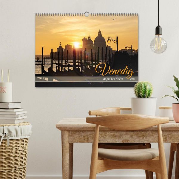 Produktbild: Venedig - Magie bei Nacht (Wandkalender 2026 DIN A3 quer), CALVENDO Monatskalender