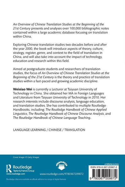 Produktbild: An Overview of Chinese Translation Studies at the Beginning of the 21st Century