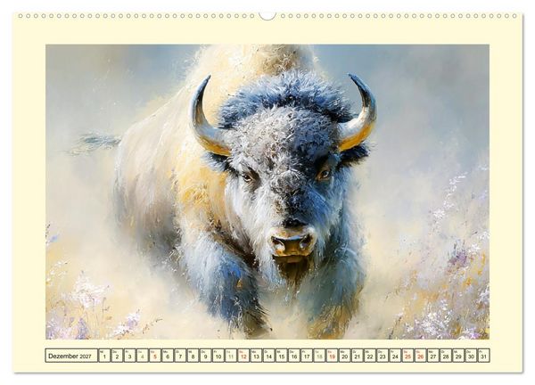 Produktbild: Bisons. Nordamerikas gewaltige Wildrinder (hochwertiger Premium Wandkalender 2027 DIN A2 quer), Kunstdruck in Hochglanz