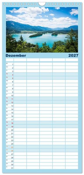 Produktbild: Familienplaner 2027 - Der wundersch&ouml;ne Faaker See in K&auml;rnten mit 5 Spalten (Wandkalender, 21 x 45 cm) CALVENDO