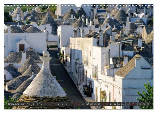 Produktbild: Trulli in Apulien - Einzigartige Rundh&auml;user im S&uuml;den Italiens (Wandkalender 2026 DIN A3 quer), CALVENDO Monatskalender