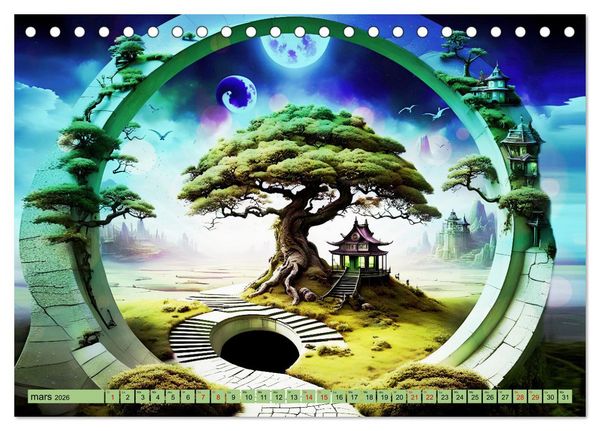 Produktbild: Des Portes imaginaires (Calendrier de bureau 2026 DIN A5 vertical), CALVENDO calendrier mensuel