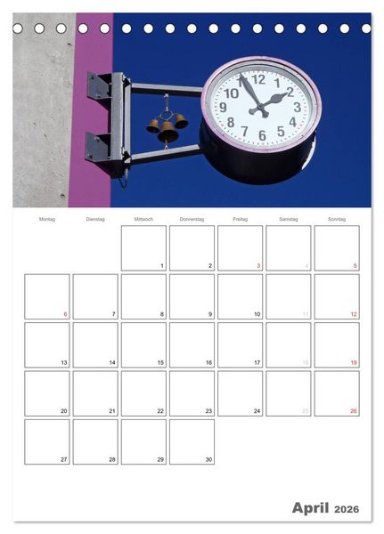Produktbild: Historische Uhren (Tischkalender 2026 DIN A5 hoch), CALVENDO Monatskalender