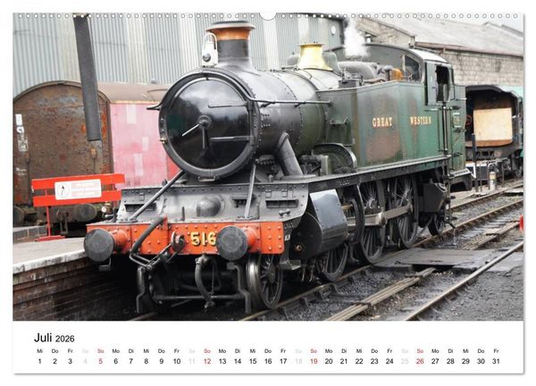 Produktbild: Nostalgische Eisenbahnen Englands (hochwertiger Premium Wandkalender 2026 DIN A2 quer), Kunstdruck in Hochglanz