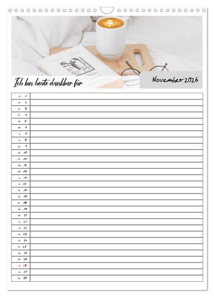 Produktbild: Ich bin dankbar - ein Jahr voller Achtsamkeit (Wandkalender 2026 DIN A3 hoch), CALVENDO Monatskalender