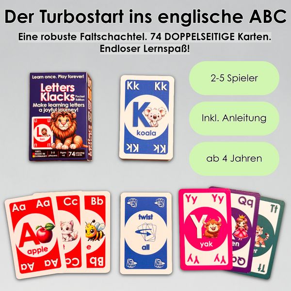Produktbild: Letters Klacks &ndash; Das englische Alphabet spielerisch entdecken (Pocket Edition)