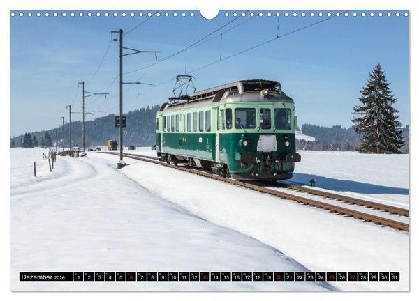 Produktbild: Eisenbahn-Nostalgie - Oldtimer auf Schweizer Schienen (Wandkalender 2026 DIN A3 quer), CALVENDO Monatskalender