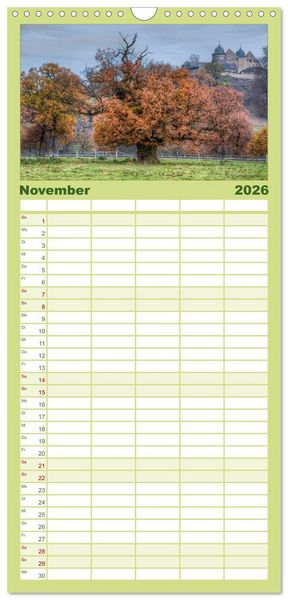 Produktbild: Familienplaner 2026 - Baum-Variationen mit 5 Spalten (Wandkalender, 21 x 45 cm) CALVENDO