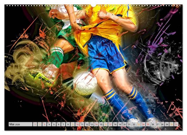 Produktbild: Fu&szlig;ball - extrem (hochwertiger Premium Wandkalender 2026 DIN A2 quer), Kunstdruck in Hochglanz