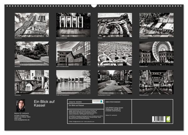 Produktbild: Ein Blick auf Kassel (Wandkalender 2026 DIN A2 quer), CALVENDO Monatskalender