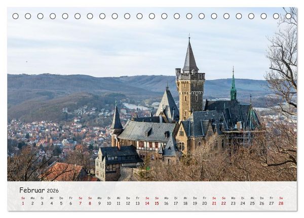 Produktbild: Wernigerode - Historische Fachwerkstadt am Harz (Tischkalender 2026 DIN A5 quer), CALVENDO Monatskalender