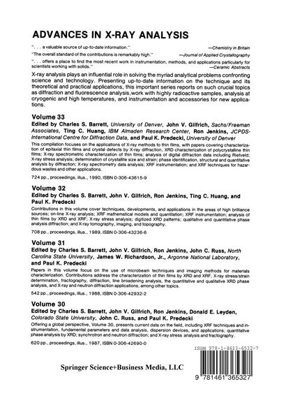 Produktbild: Advances in X-Ray Analysis