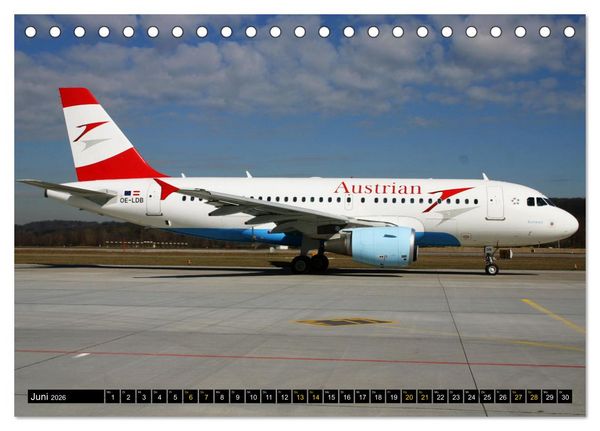 Produktbild: Airbus Airliners (Tischkalender 2026 DIN A5 quer), CALVENDO Monatskalender