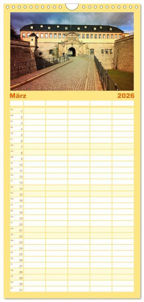 Produktbild: Familienplaner 2026 - Erfurt - So wunderbar mit 5 Spalten (Wandkalender, 21 x 45 cm) CALVENDO