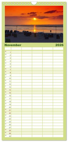 Produktbild: Familienplaner 2026 - Neuharlingersiel - Ostfrieslands sch&ouml;nstes Hafenst&auml;dtchen mit 5 Spalten (Wandkalender, 21 x 45 cm) CALVENDO