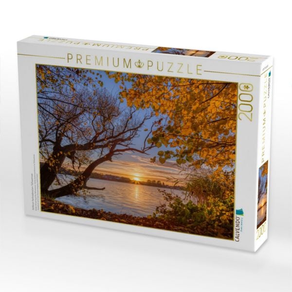 Produktbild: CALVENDO Puzzle Goldener Herbstabend am Tiefwarensee | 2000 Teile Lege-Gr&ouml;&szlig;e 90x67cm Foto-Puzzle f&uuml;r gl&uuml;ckliche Stunden