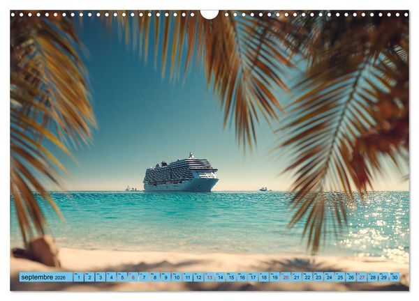 Produktbild: Paquebots de croisi&egrave;re - G&eacute;ants des mers impressionnants (Calendrier mural 2026 DIN A3 vertical), CALVENDO calendrier mensuel