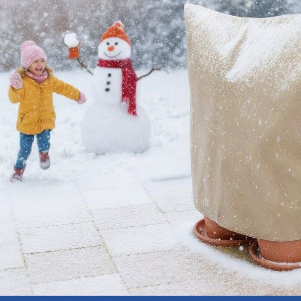 Produktbild: Pflanzenschutz-Vlies 100 x 120 cm, Beige, 2er Set, rei&szlig;festes Wintervlies f&uuml;r Pflanzen