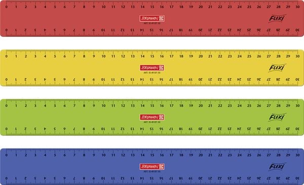 Produktbild: Brunnen Lineal 30cm Flexi sort