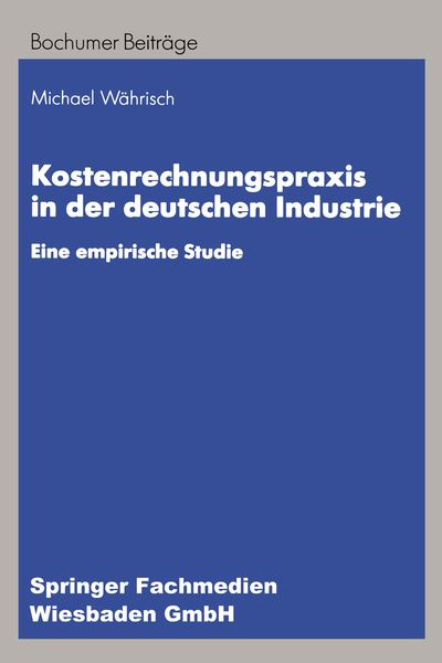 Produktbild: Kostenrechnungspraxis in der deutschen Industrie