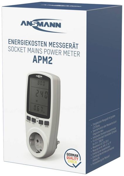 Produktbild: Ansmann APM2 Energiekosten-Messger&auml;t Stromtarif einstellbar