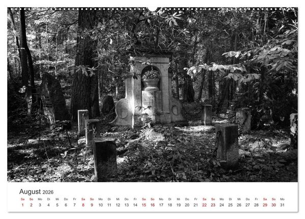 Produktbild: Wachgek&uuml;sst - Vom Zauber der Vergangenheit - S&uuml;dwestkirchhof Stahnsdorf (hochwertiger Premium Wandkalender 2026 DIN A2 quer), Kunstdruck in Hochglanz