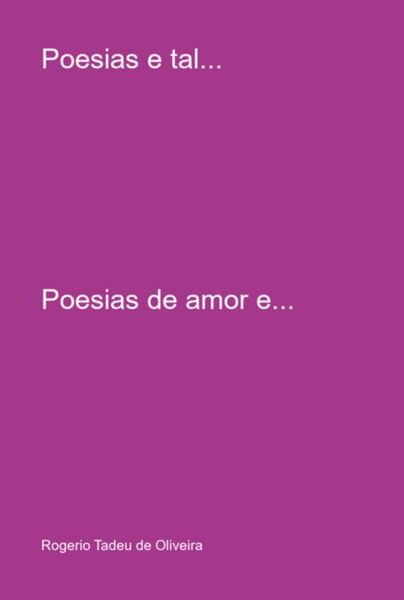 Produktbild: Poesias E Tal...