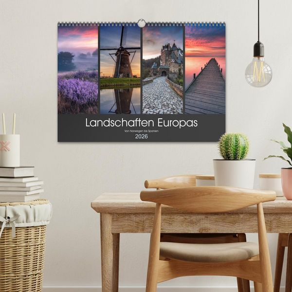 Produktbild: Landschaften Europas (Wandkalender 2026 DIN A3 quer), CALVENDO Monatskalender