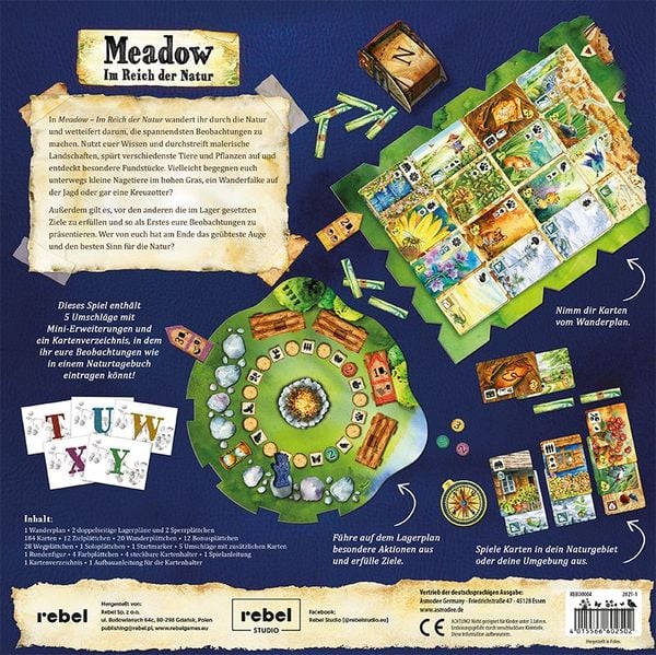 Produktbild: Asmodee REBD0004 - Meadow  Im Reich der Natur, Kennerspiel, Strategiespiel