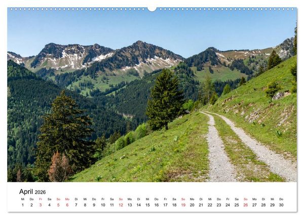 Produktbild: Gesichter der Schweiz - Walliser Weiden (hochwertiger Premium Wandkalender 2026 DIN A2 quer), Kunstdruck in Hochglanz