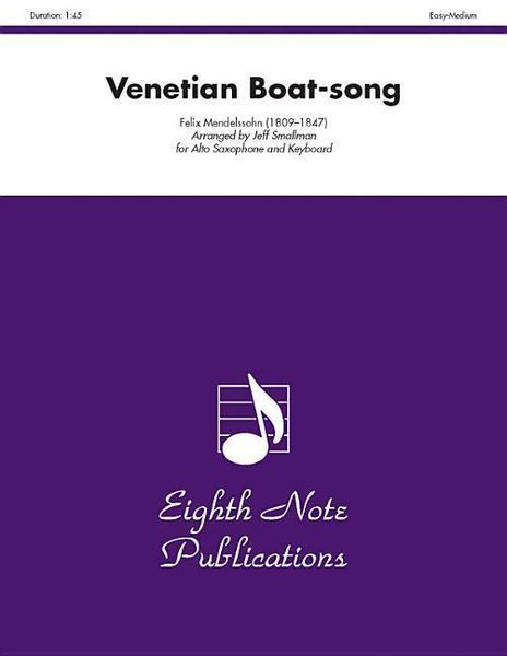 Produktbild: Mendelssohn, F: Venetian Boat-Song Alto Sax/Keyboard
