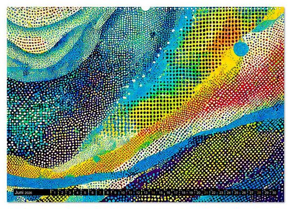 Produktbild: Abstrakte Farbdynamik (hochwertiger Premium Wandkalender 2026 DIN A2 quer), Kunstdruck in Hochglanz