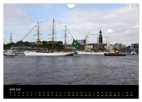 Produktbild: Auslaufparade des Hamburger Hafengeburtstages (Wandkalender 2026 DIN A4 quer), CALVENDO Monatskalender